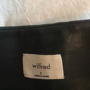 Aritzia Wilfred Faux leather pants, high waist tie. Size 6